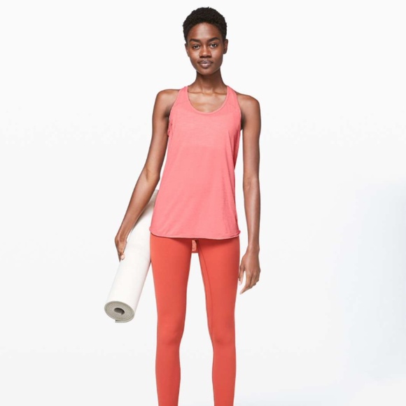 COPY - Lululemon Pleated Essential Tank - Pleated - Heathered Light Coral - Sz 4 - Picture 3 of 5